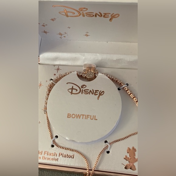 Disney's Minnie 14k Rose Gold FlashPlated bracelet - New - Picture 1 of 8